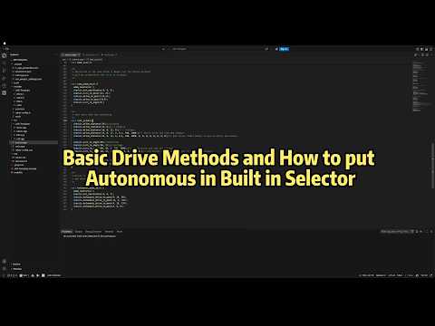 JAR Template for VEX V5 #3 | Basic Drive Methods and How to Put Autonomous into Built in Selector