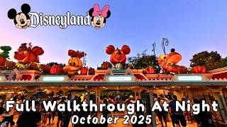 Disneyland Full Nighttime Walkthrough – Halloween 2025 🎃