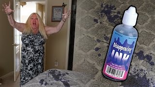 DISAPPEARING INK PRANK ON MY GRANDMOMS BED!