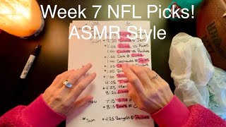 Soft-Spoken & Whisper ASMR ~ NFL Week 7 Picks 🏈 Random vs Real Predictions screenshot 2