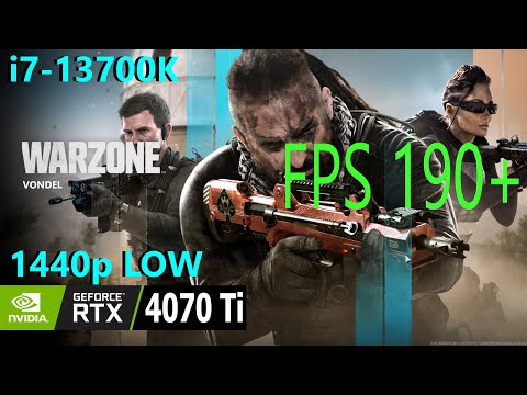 Warzone 2 RTX 4070 Ti + i7-13700K 1440p LOW, DLSS OFF