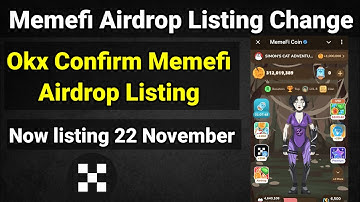 Memefi coin withdrawal || Memefi Airdrop  Listing confirm okx