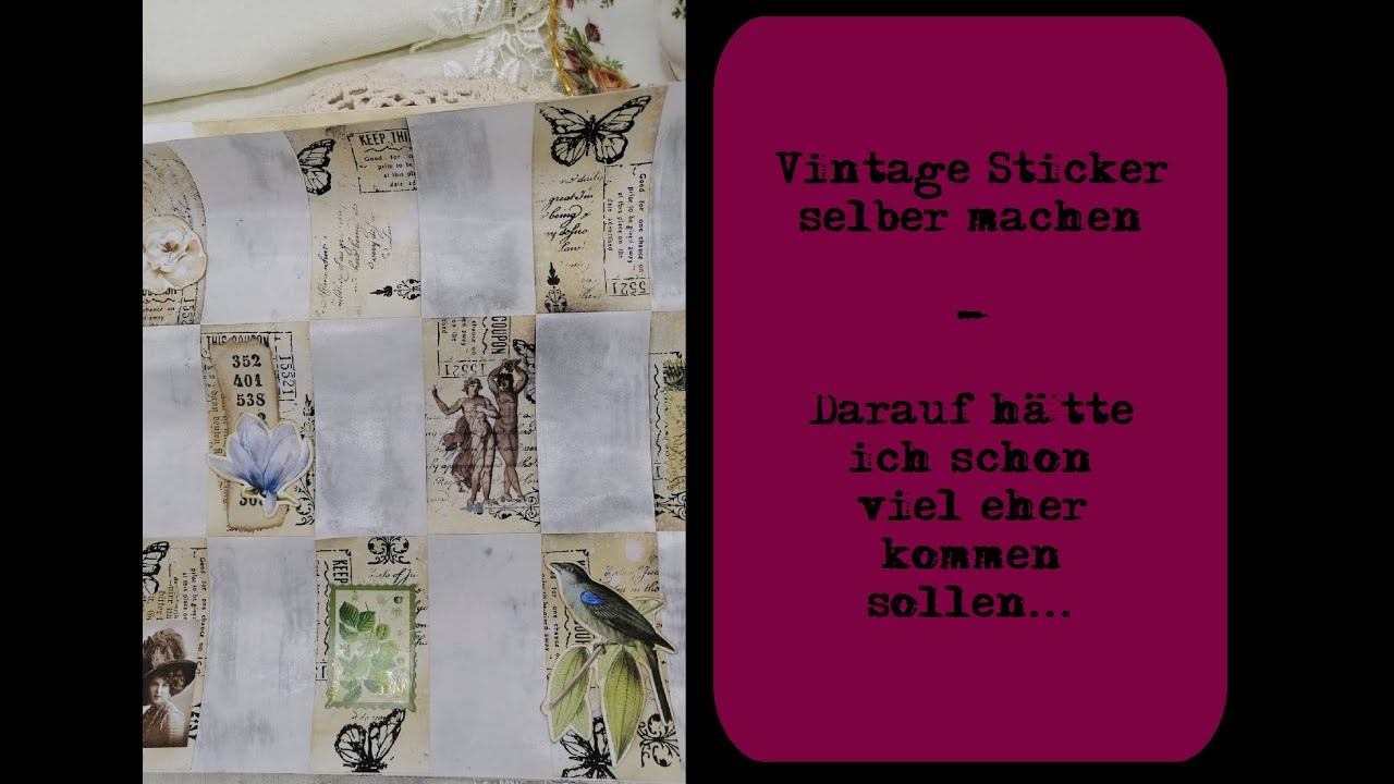 Vintage Sticker selbermachen! // mit Etikettenpapier // das macht so viel Spaß!!!