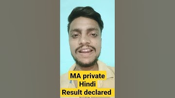 MA private final year Hindi Result Declared#ma#private#hindi#result#ccsu#ccs#university#final#year