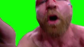 Jon Moxley kissing the camera green screen