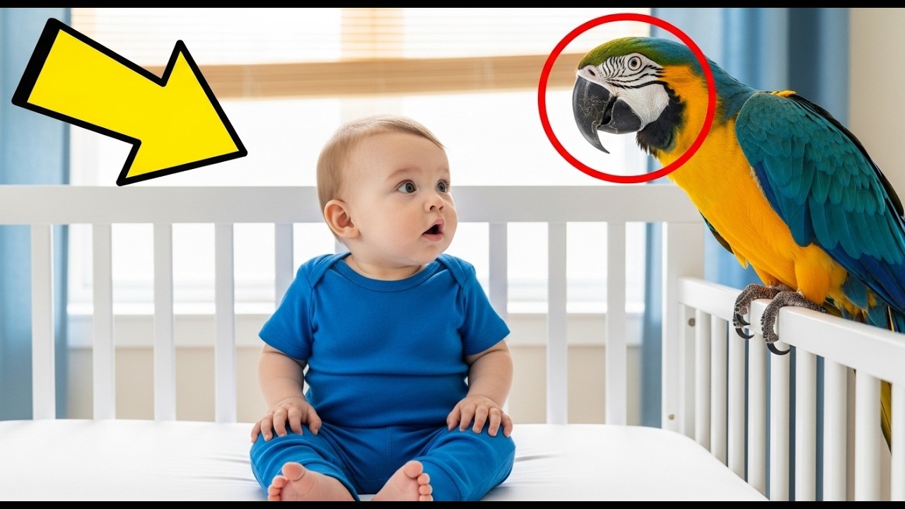 Si la cámara no estuviera grabando, ¡no creeríamos lo que este loro le hacía al bebé!