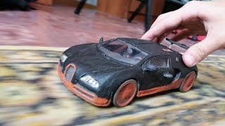 Bugatti Veyron Super Sport из пластилина (с рабочей ходовой)