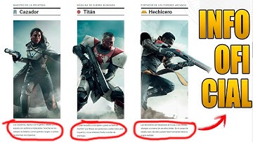 Destiny 2 Clases & Subclases INFORMACION OFICIAL DE BUNGIE