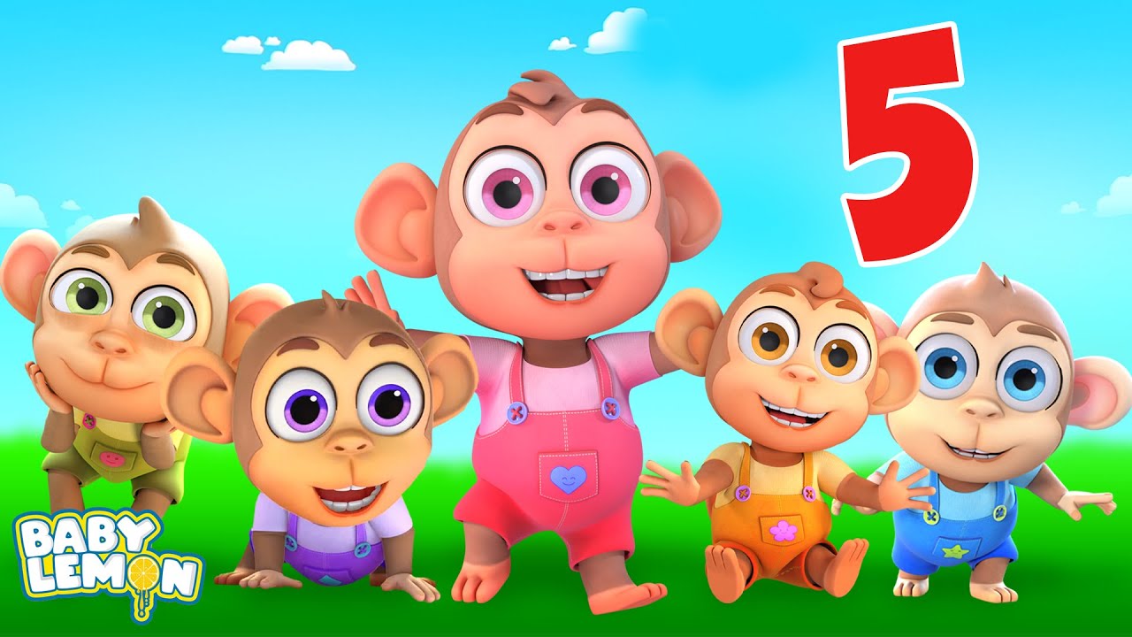 Five Little Monkeys Nursery Rhyme | Baby Songs & Kids Videos - YouTube