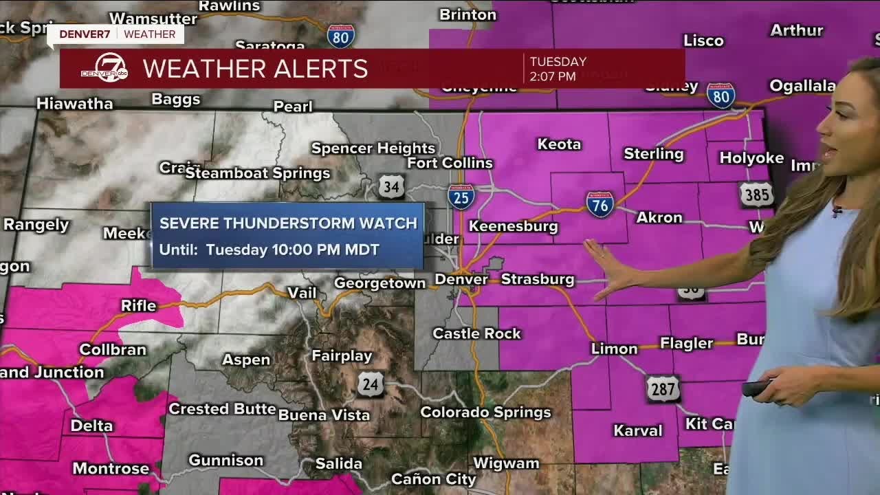 Destructive hail, damaging winds likely across far northeast Colorado Tuesday, NWS says