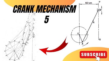 CRANK MECHANISM - Simple link mechanism in engineering drawing