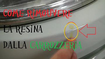 Come si può togliere la resina dalla macchina?