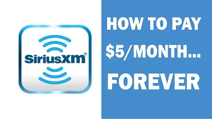 How to pay $5 a month for SiriusXM... FOREVER