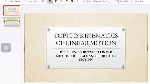 TOPIC 2: KINEMATICS OF LINEAR MOTION
