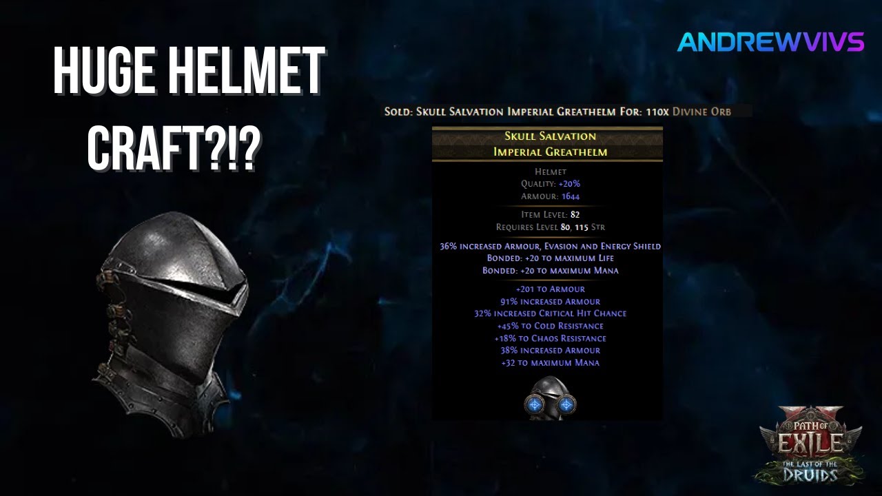 Path Of Exile 2 0.4 | HUGE HELMET CRAFT PURE ARMOR 