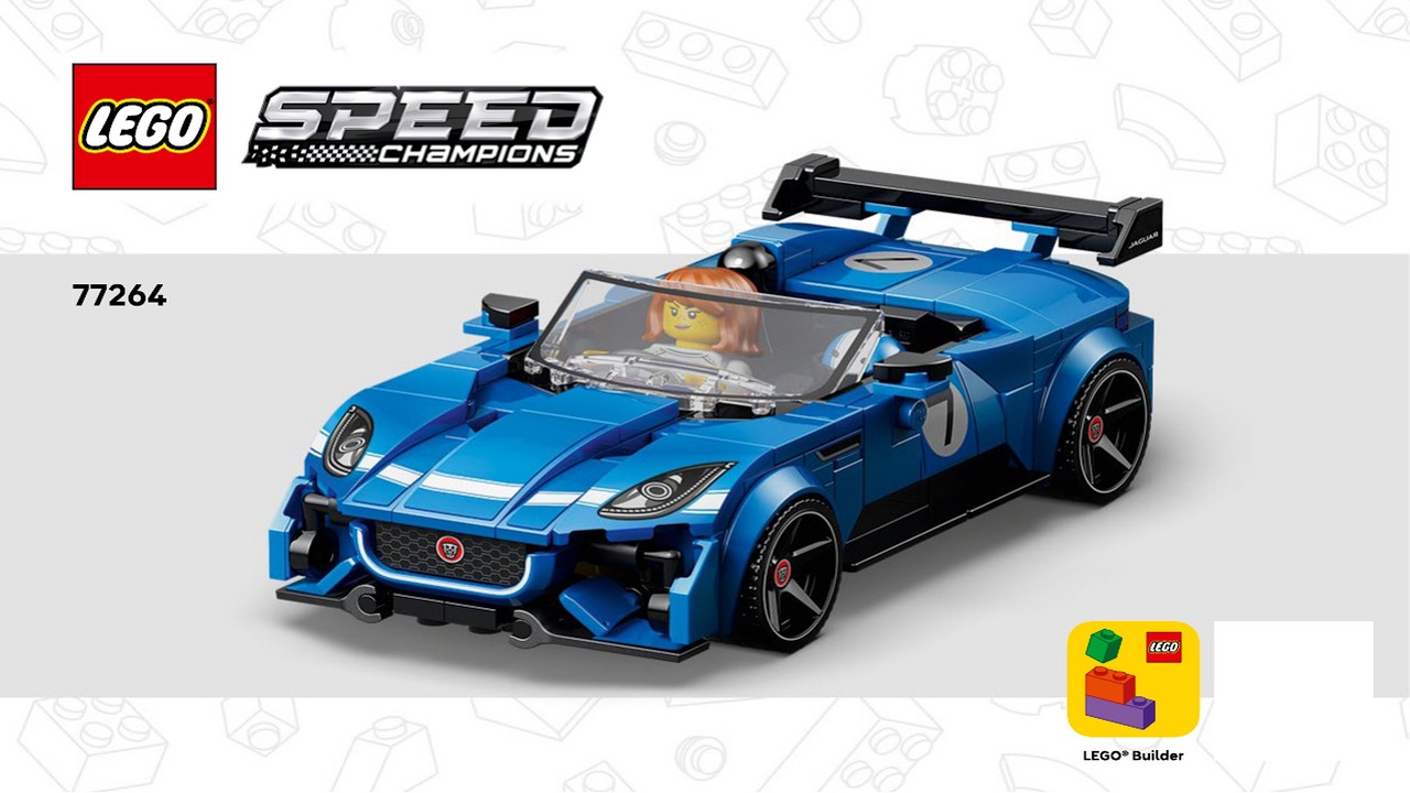 Jaguar F-TYPE Project 7 & Land Rover Defender Classic LEGO instructions