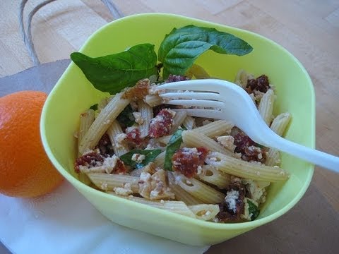 Sun-Dried Tomato and Walnuts Tossed with Penne