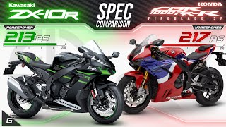 Honda CBR1000RR-R Fireblade vs Kawasaki Ninja ZX-10R ┃ Superbike Spec Comparison