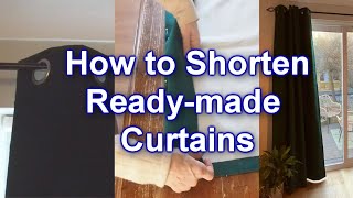 How to Turn up Hems on Unlined Ready-made Curtains.