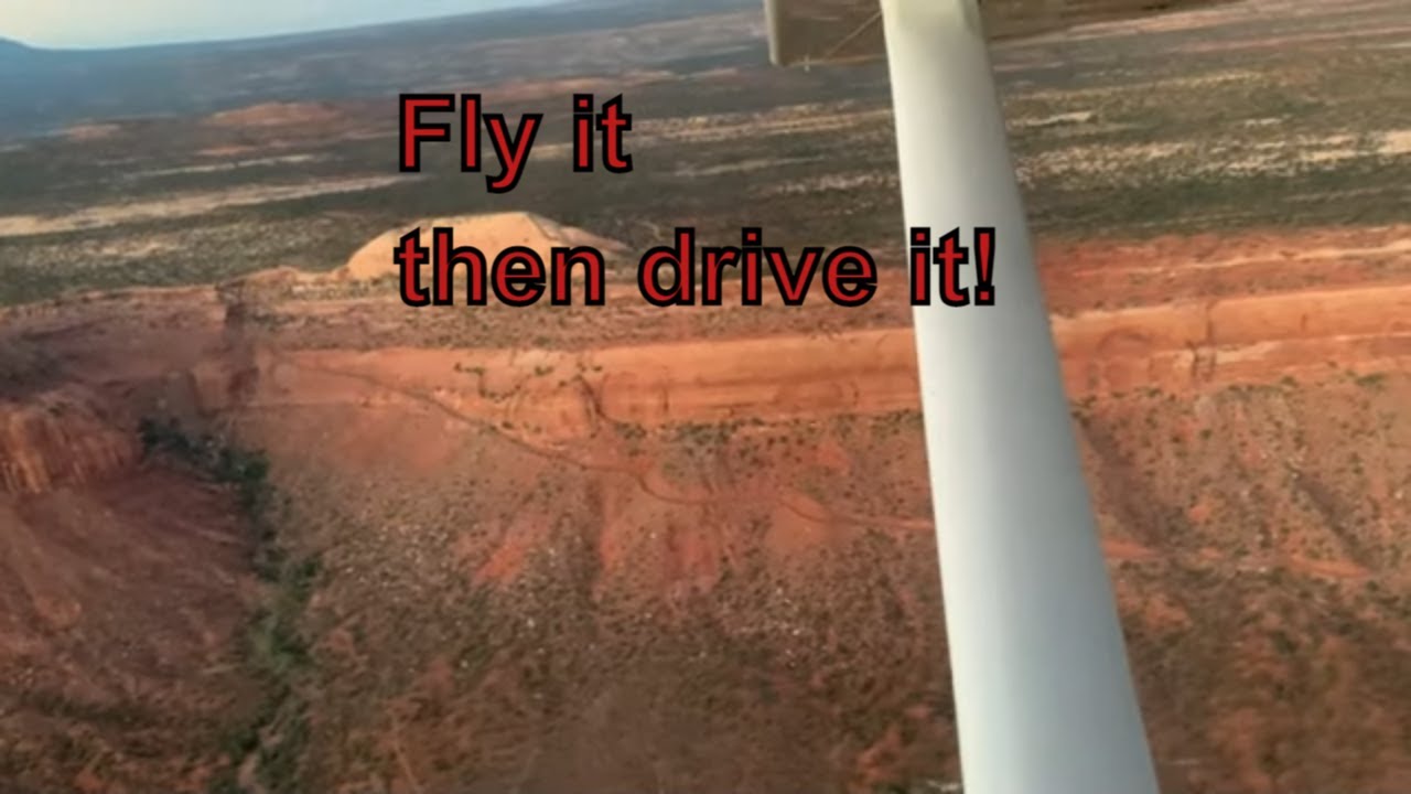Flying low and driving by Comb Ridge Utah