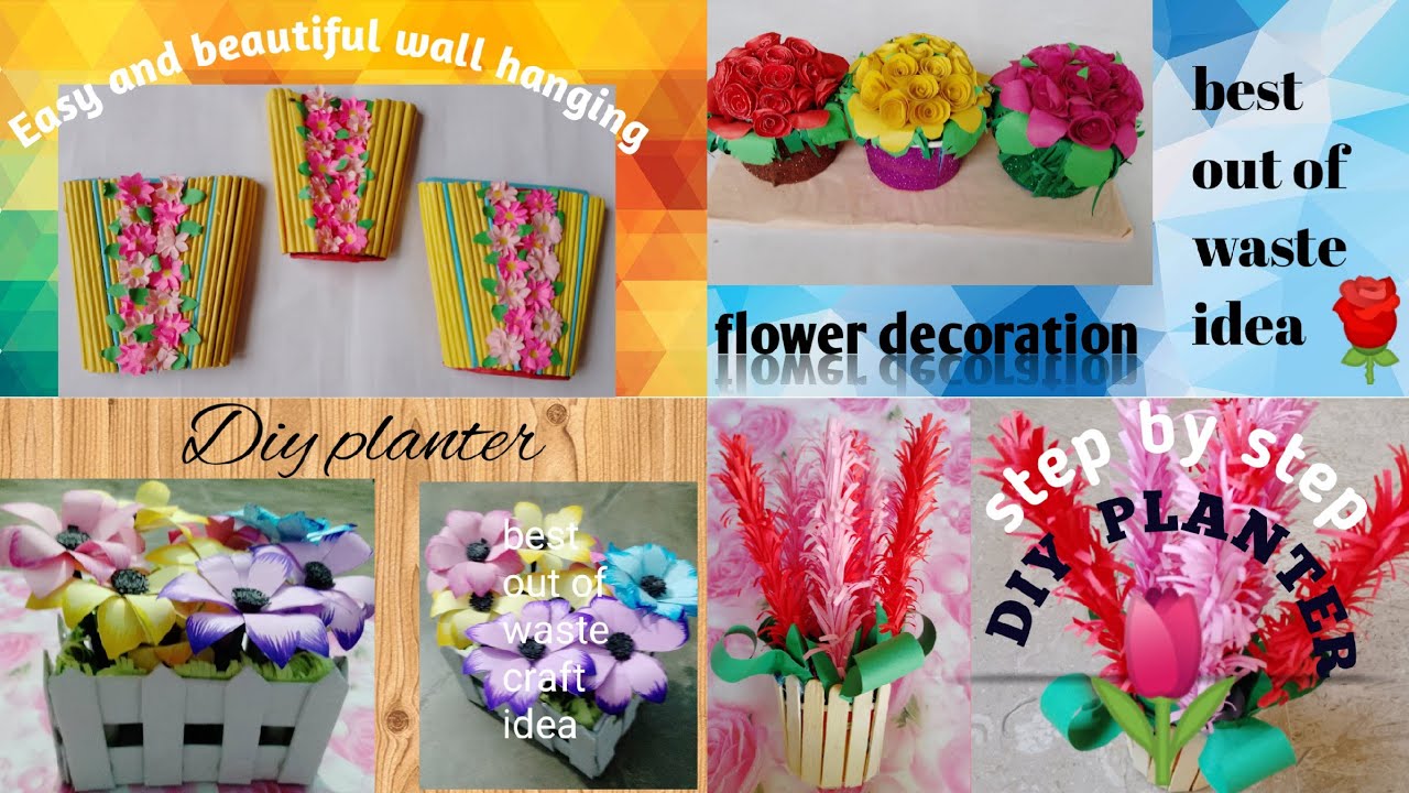 4 DIY PLANTERS | how to make planters with paper @ArtbyEman - YouTube
