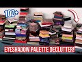 Huge eyeshadow palette collection  declutter