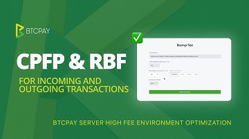BTCPay Server: How to accelerate a stuck bitcoin transaction in the mempool (CPFP & RBF)