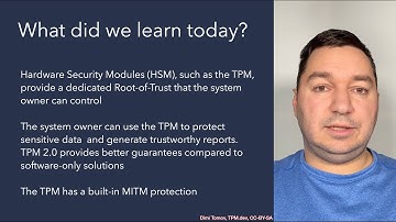 Introduction to Trusted Platform Modules (TPMs) TC1101 Lecture A