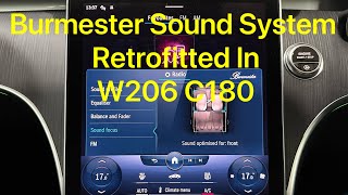 Burmester Sound System Retrofitted In W206 C180