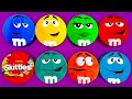 7 Minutes Satisfying with Top Unpacking Bright Tins with Vibrant Skittles and Sweet M&M'S Candy ASMR