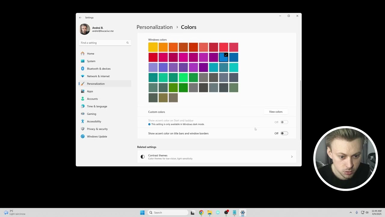 How to change accent color in Windows 11