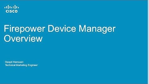 Introduction to Firepower Device Manager