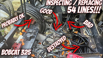 The Bobcat 325 hydraulic line overhaul project.  I