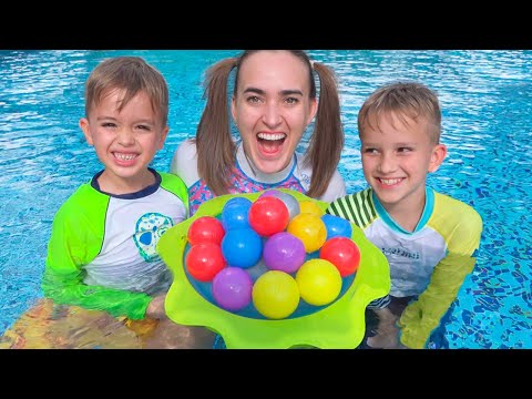 Vlad ve Niki su oyuncaklarıyla oynamak ve Aquapark'a gitmek isterler