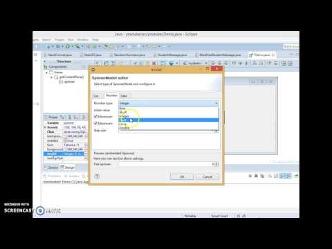 Manually changing the JSpinner limits in eclipse