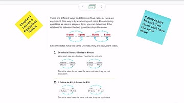 Chapter 1 Lesson 6 Equivalent Ratios