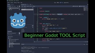 Beginner's guide to Godot Tool Scripts