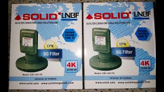 SOLID C band LNB 5G 17k with filter HD 4k Ultra One cable solution Intelsat 17  66E