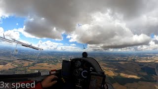 Gliding on a cloudstreet for a fast trip home