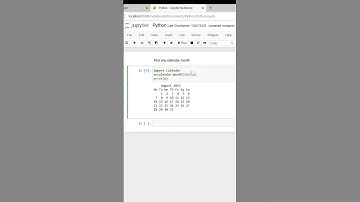 Getting Calendar Month Using Python