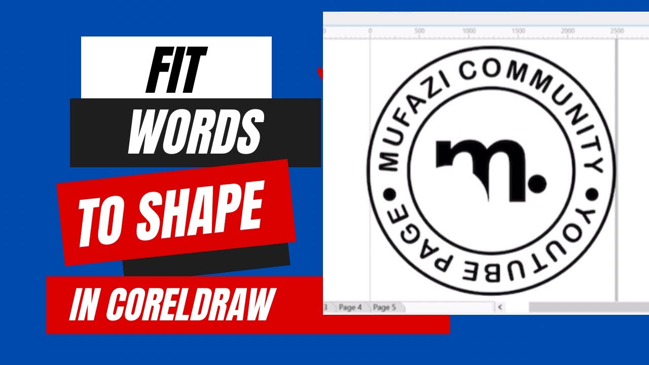 Fit words to any circle shape in coreldraw logo YouTube