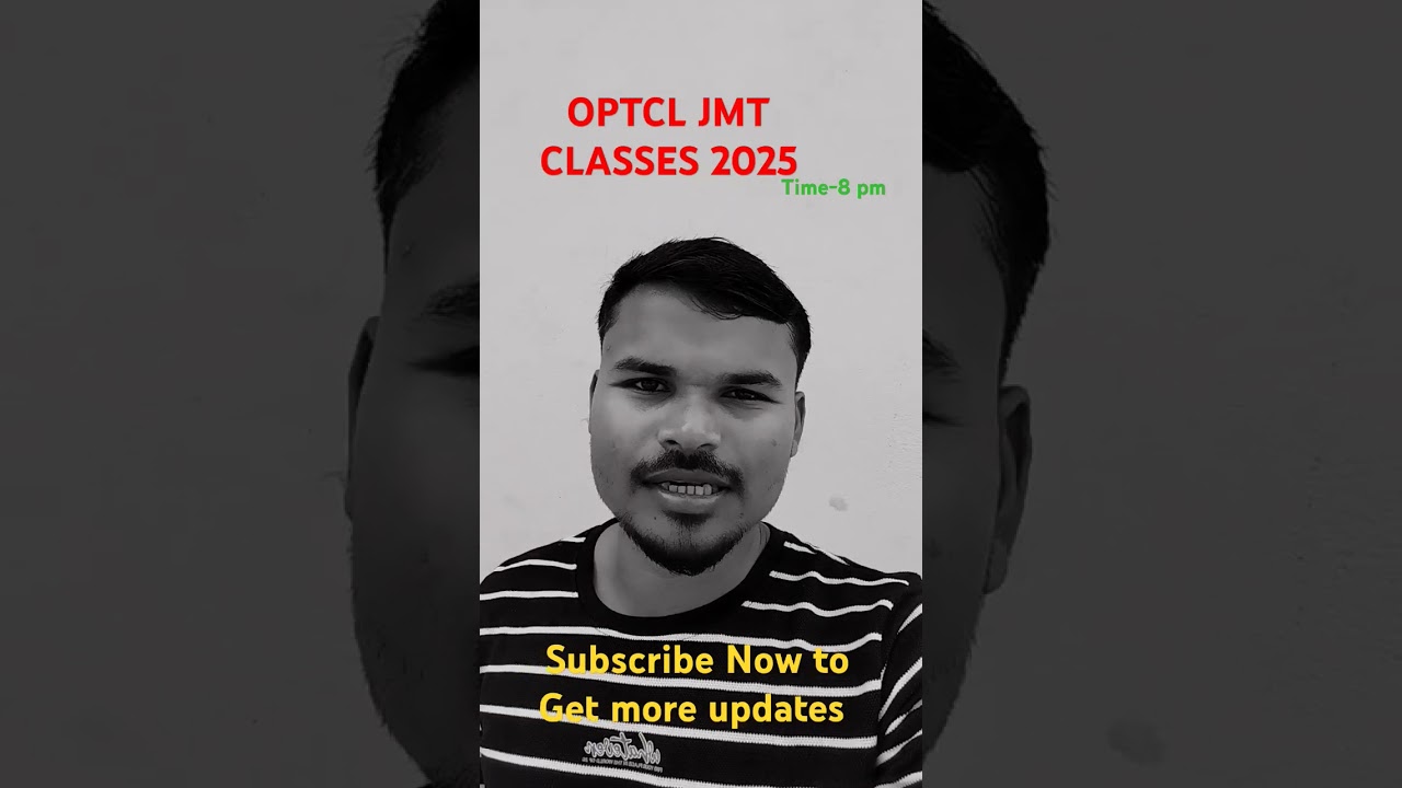 OPTCL CLASSES // JUNIOR MANAGEMENT TRAINEE// 2025