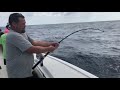 Fighting a large Shark on charter.