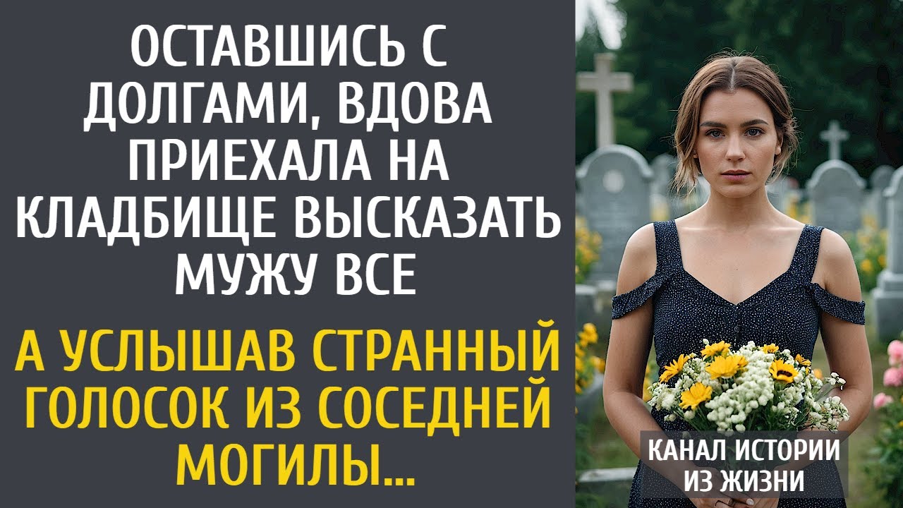 Оставшись с долгами, вдова приехала на кладбище высказать мужу все… А услышав голосок из склепа…