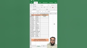 Use flash fill in excel with CTRL + E #flashfill #excel #exceltips