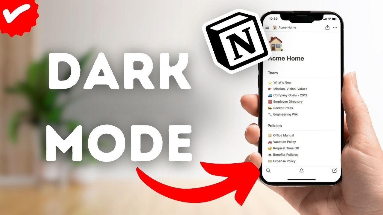 Как включить темный режим в Notion?