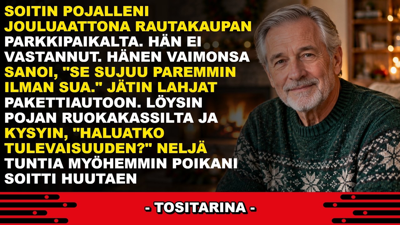 Seisoin poikani keittiössä vierasta katsellen, kun miniäni sanoi minulle jouluaattona, että heidän joulunsa oli jo vietetty ilman minua. Olin seissyt kylmässä pakettiauton vieressä käärö ruskeaa...