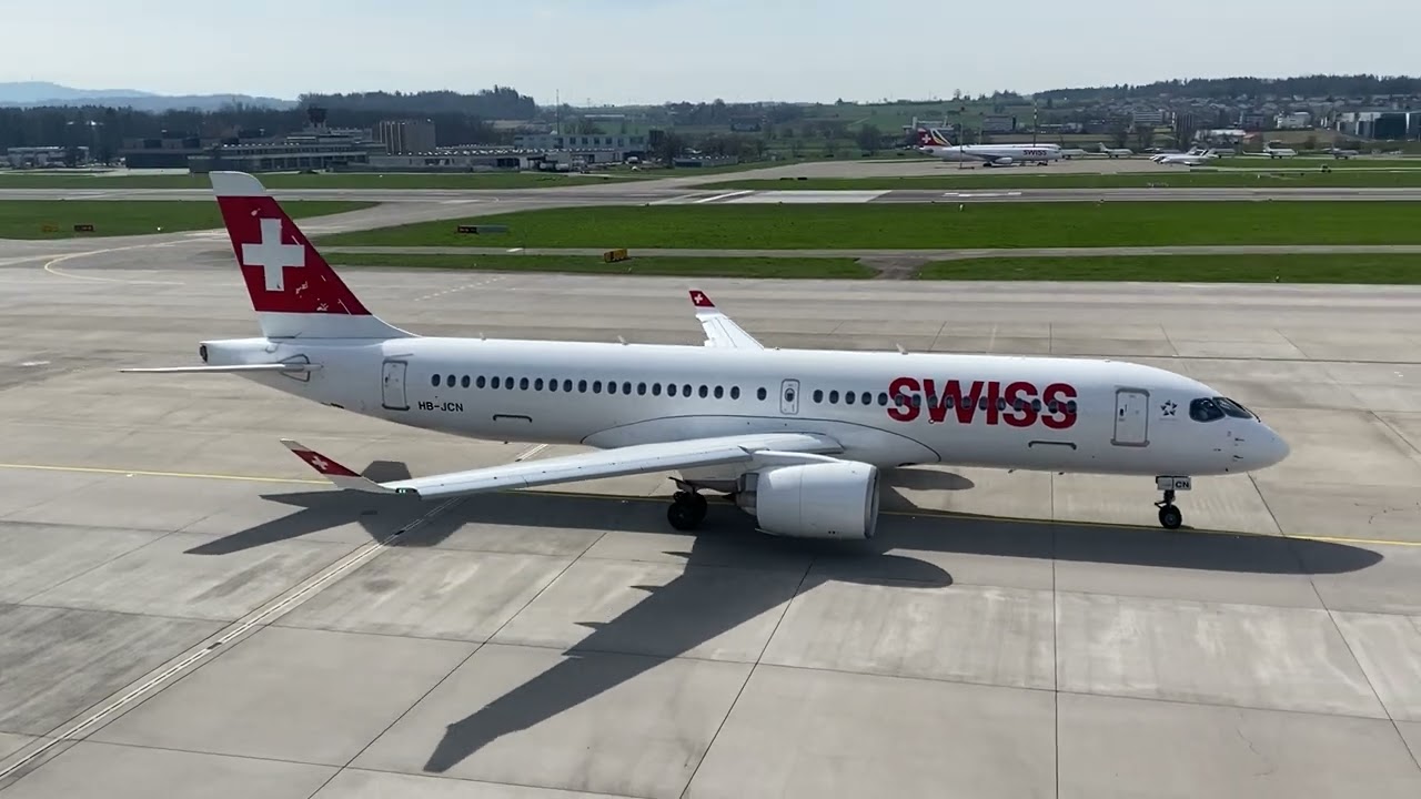 Swiss International Air Lines HB-JCN Airbus A220-300 MSN 55032 ZRH/LSZH (HD)