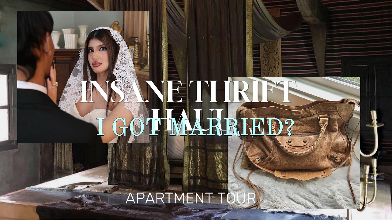 INSANE THRIFT HAUL (BALENCIAGA CITY BAG) + LIFE UPDATES - ثريفت هول مجنون 😭 + آخر أخباري