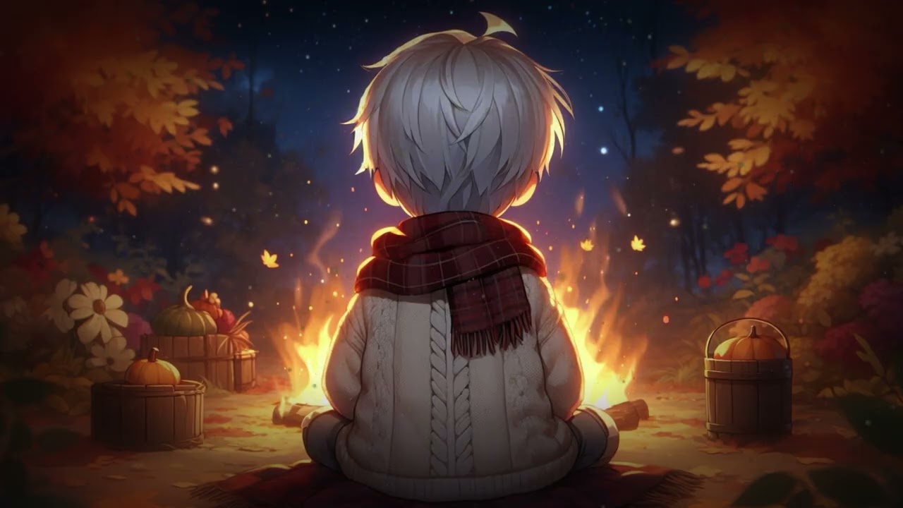 Cozy Night Garden Fire Ambience 🔥 6 Hour of Cozy Fire Sounds for Relax, Sleep & Study